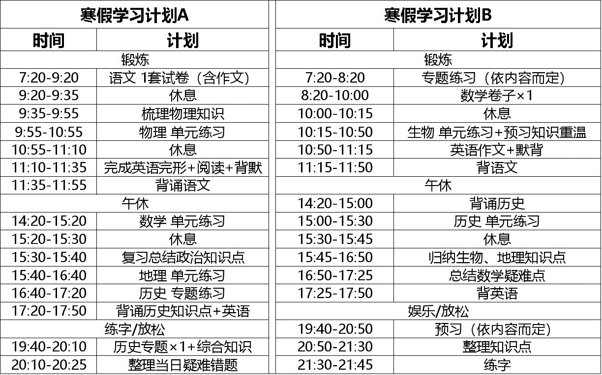 不怕同学是学霸，就怕学霸放寒假……衡中学霸寒假作息安排曝光！